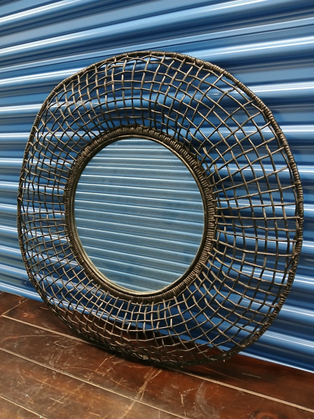Round Woven Wall Mirror - photo 2