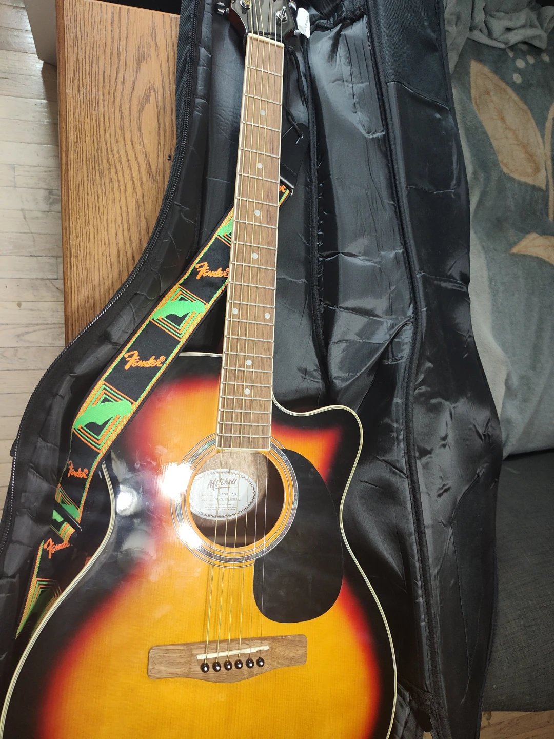 Mitchell O120CESB Acoustic Guitar with Gig Bag - photo 3