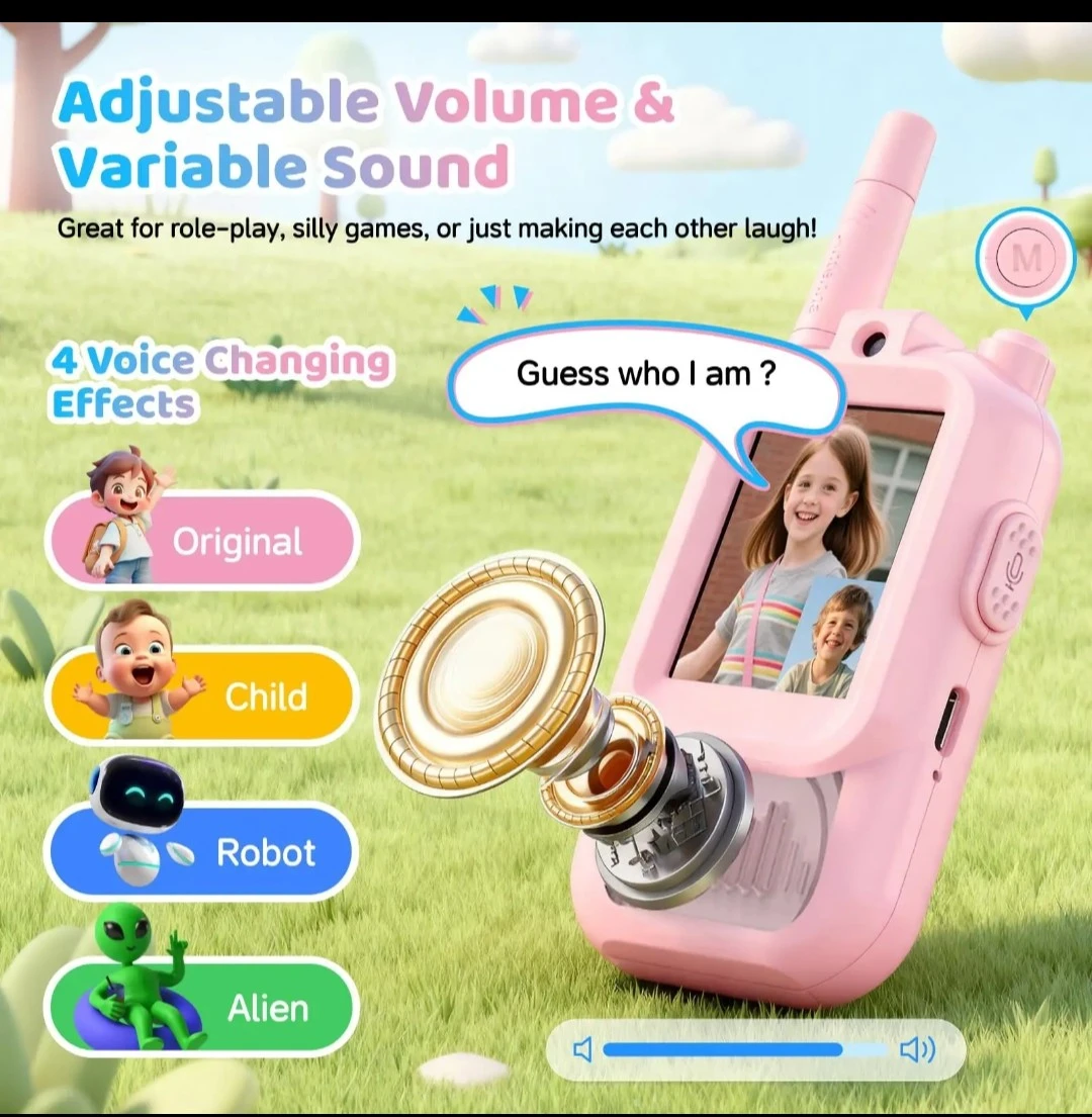 Video Walkie Talkie Children's Toy Set - Pink and Blue - photo 4