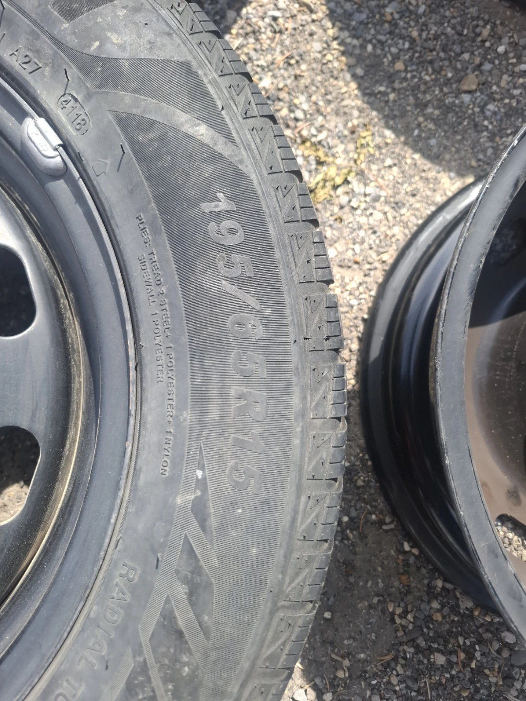 Set of 4 Toyota Hubcaps and Tires - photo 4