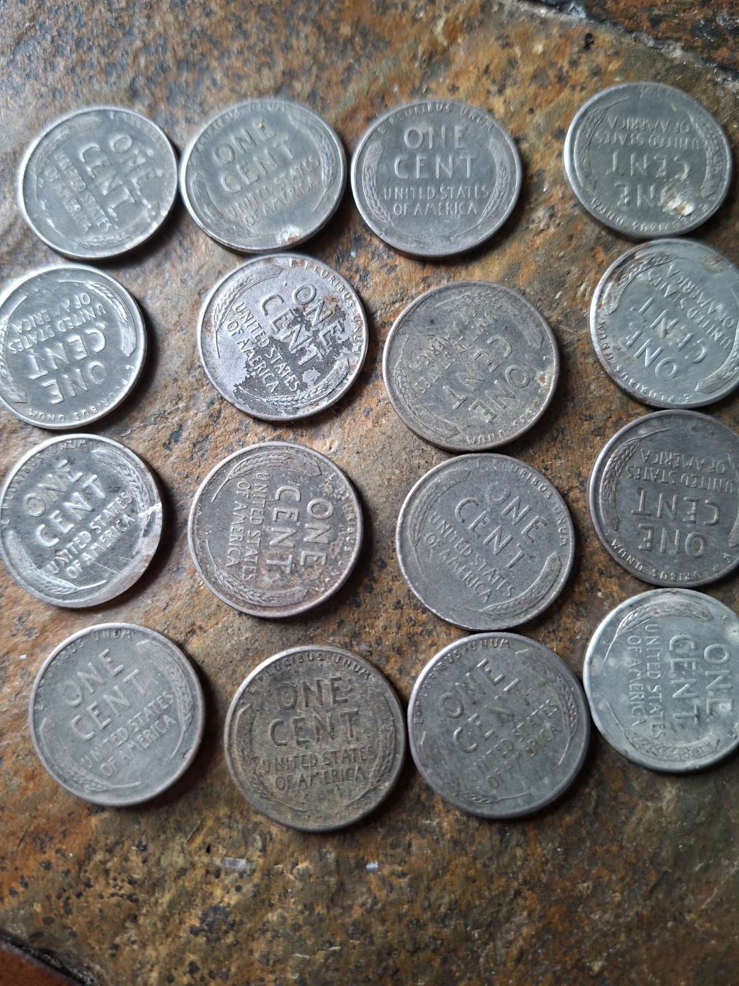 1943 Steel Wheat Cents Collection