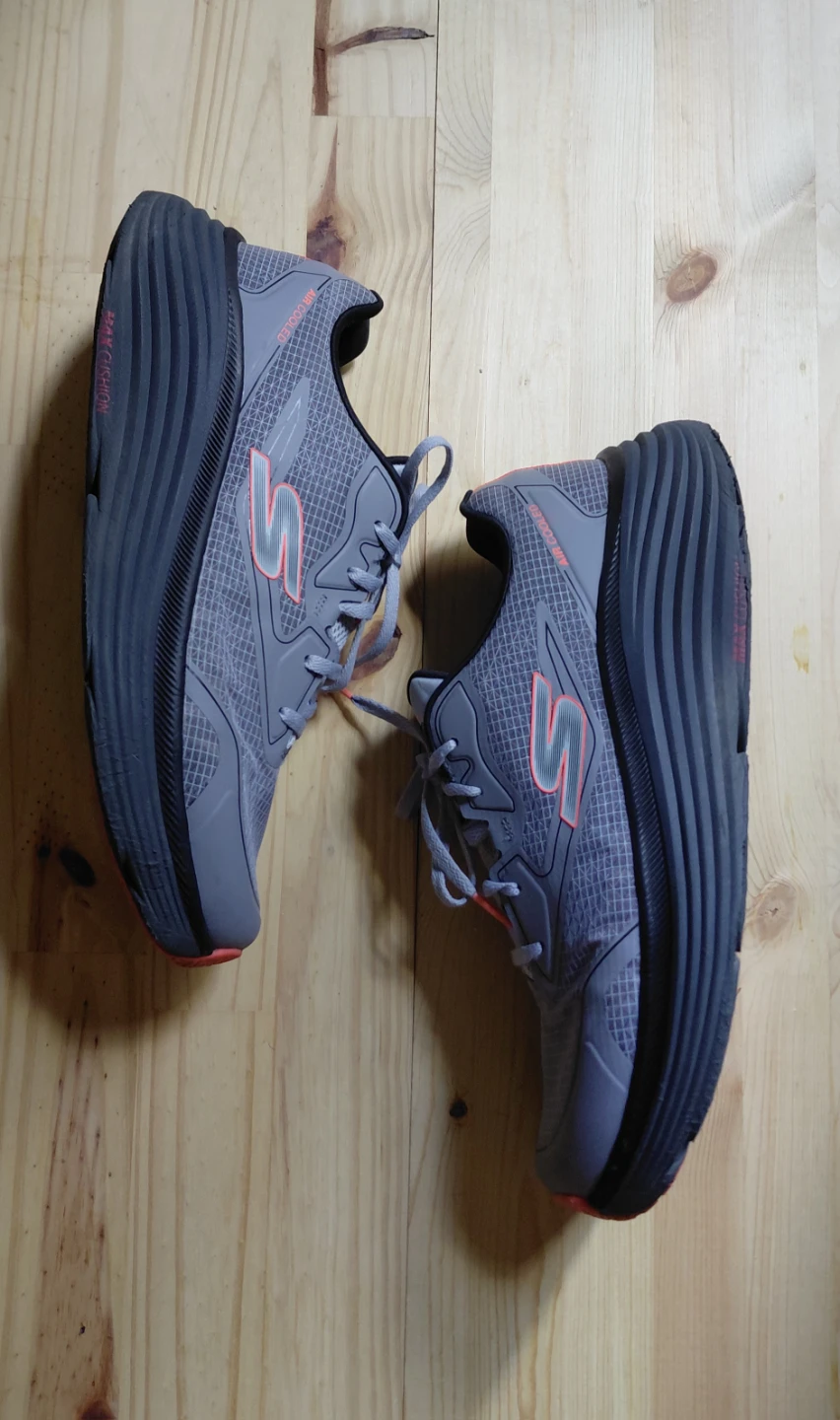 Skechers Max Cushion Running Shoes - Grey/Orange - photo 3