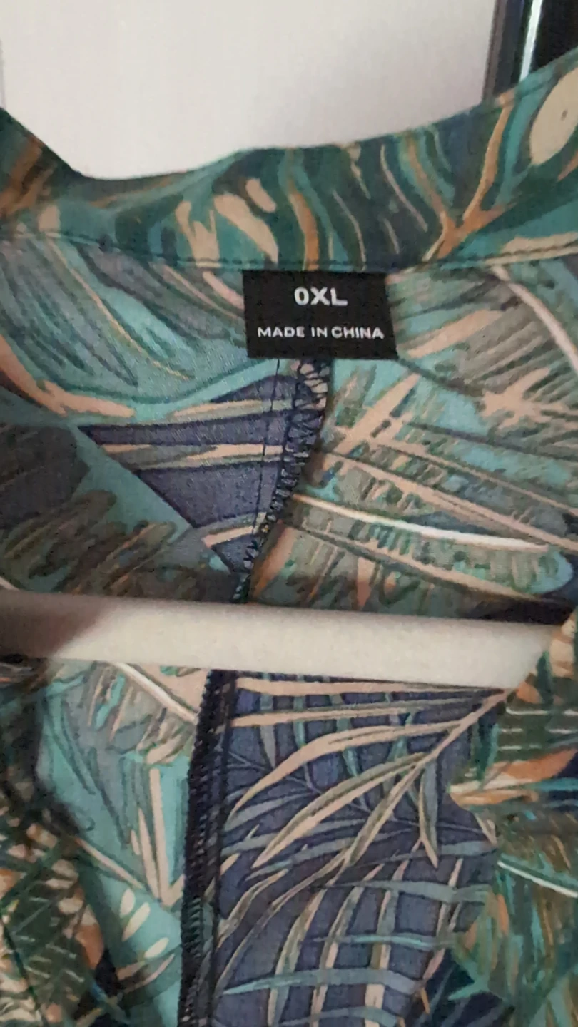 Tropical Print Wrap Dress 0XL - photo 2
