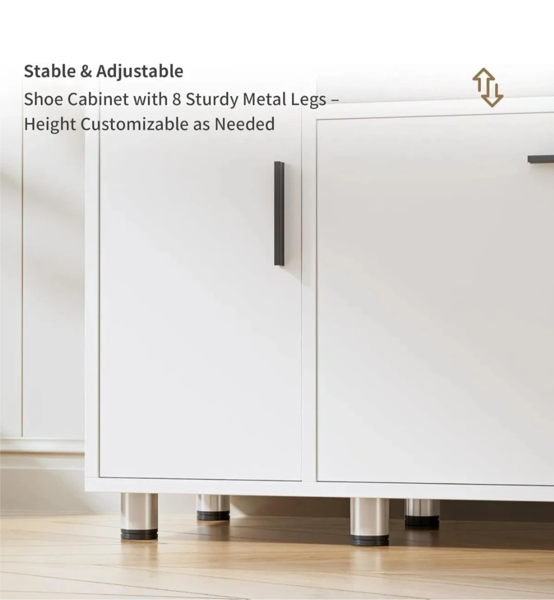 White Shoe Cabinet with Bench and Storage - photo 4