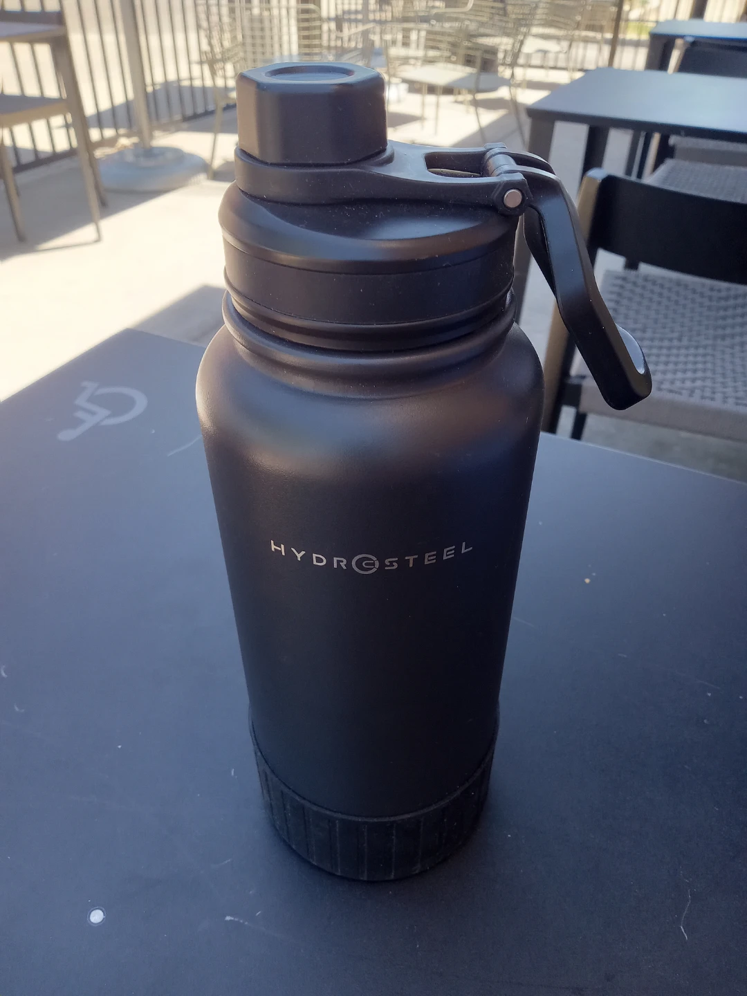 Hydrosteel Black Insulated Water Bottle