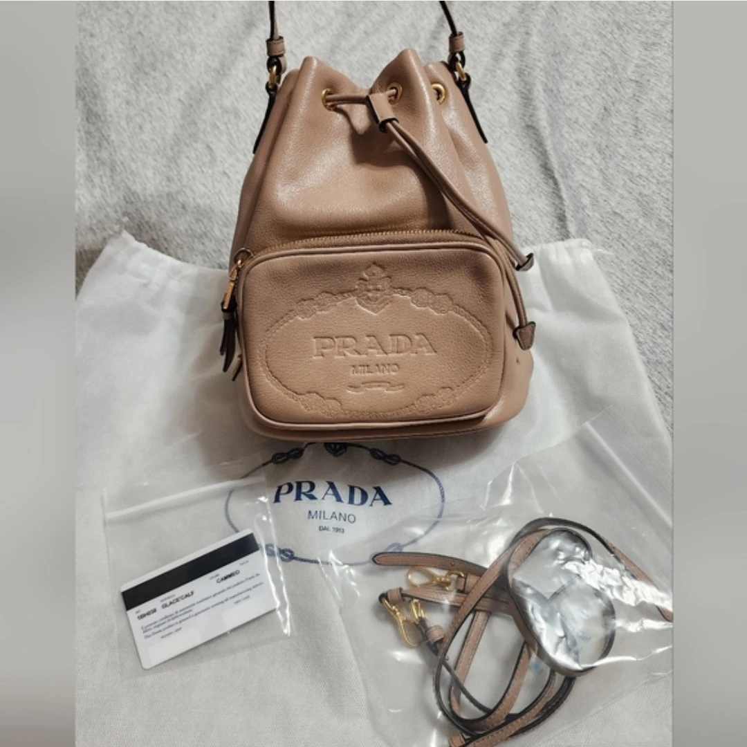 Authentic Prada Bucket Crossbody Bag
