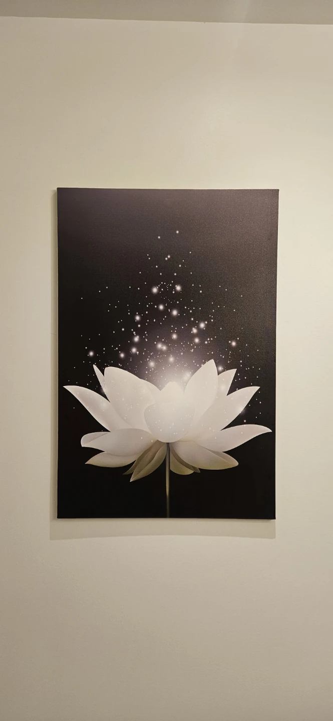 Canvas Wall Art - White Lotus Flower