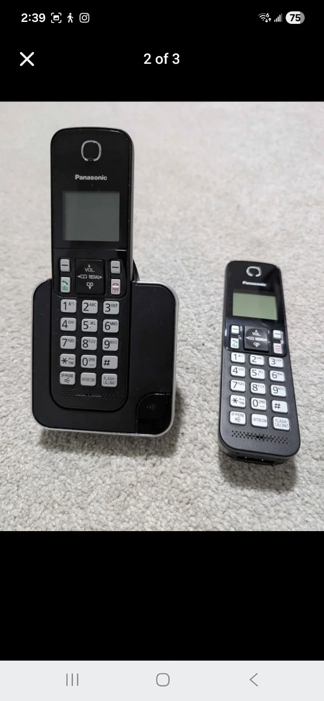 Panasonic DECT 6.0 Cordless Phone - 2 Handsets - photo 2