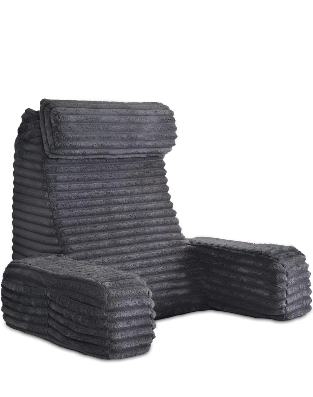 Grey Reading Pillow with Arms