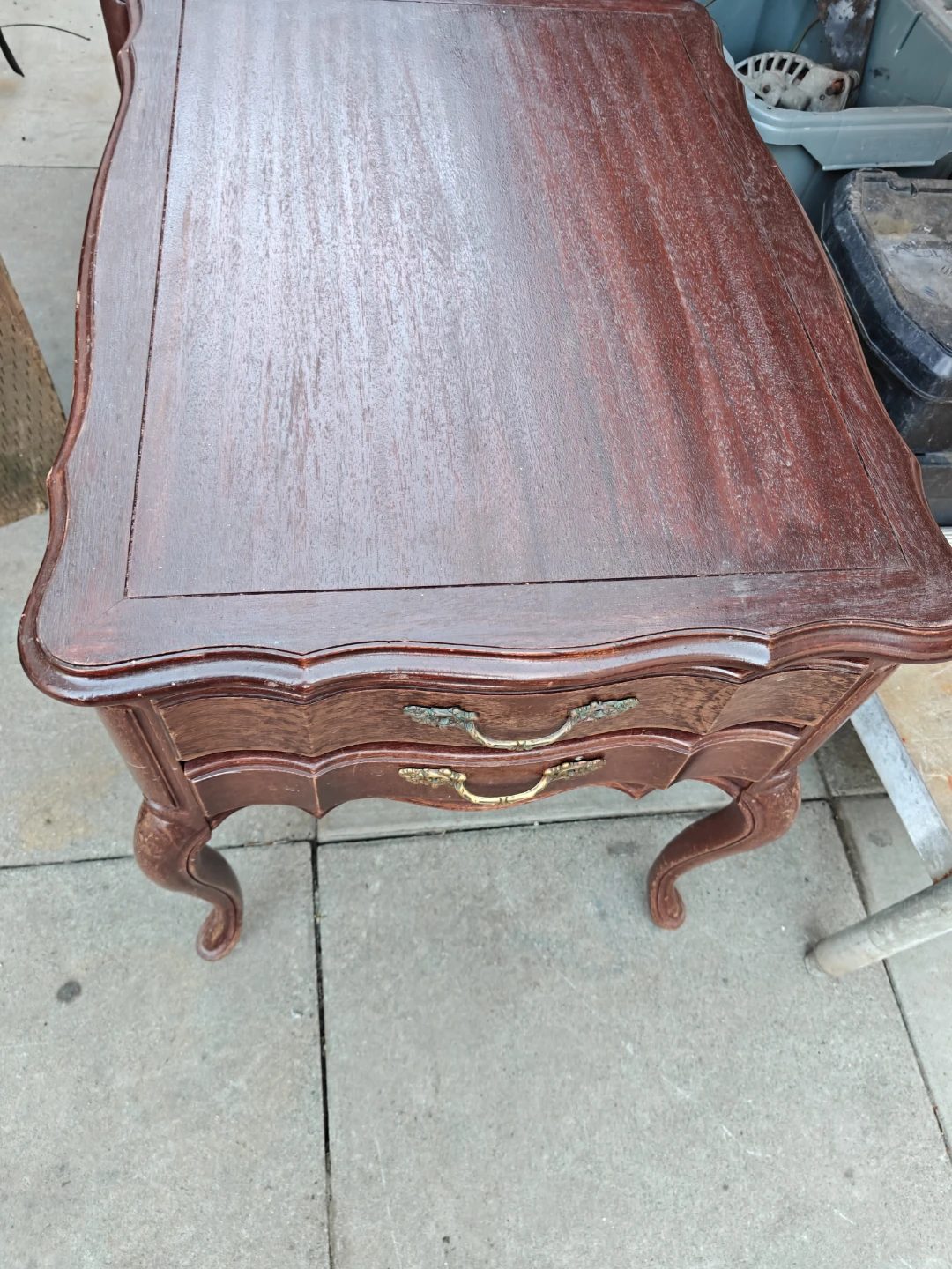 Vintage End Table with Drawers - photo 2
