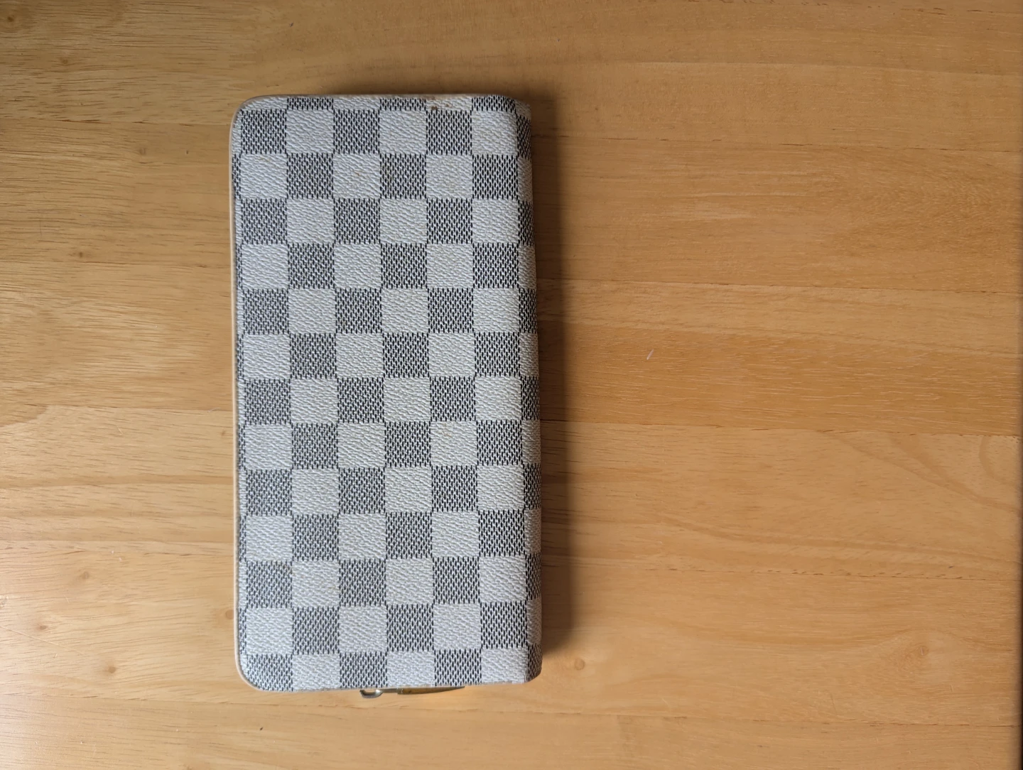 Checkered Zippered Wallet
