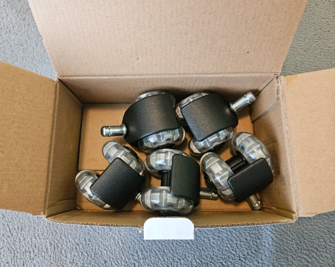 Set of 5 Caster Wheels for Office Chairs