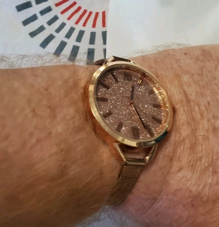 Rose Gold Glitter Dial Watch - photo 5