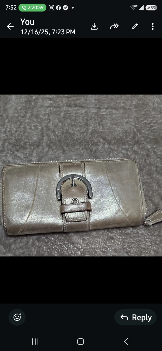 Coach Signature Bifold Wallet - Tan