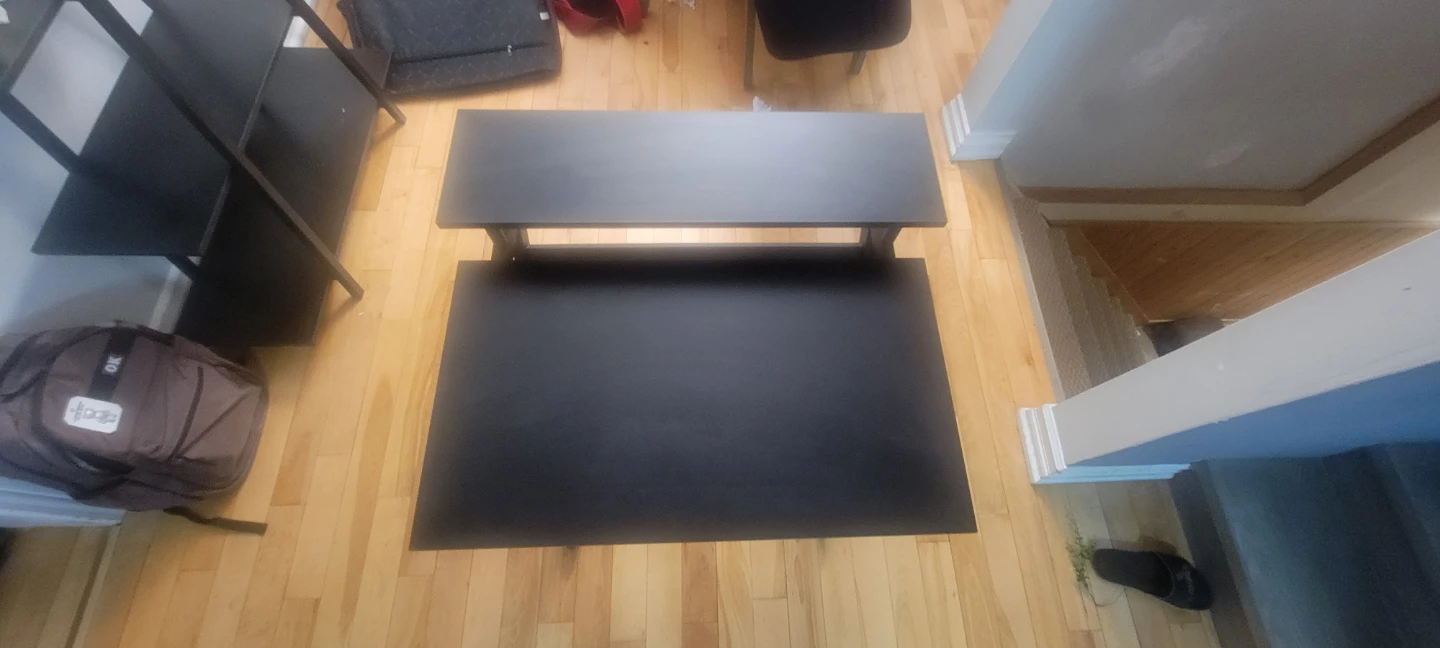 Black Standing Desk with Monitor Riser - photo 3