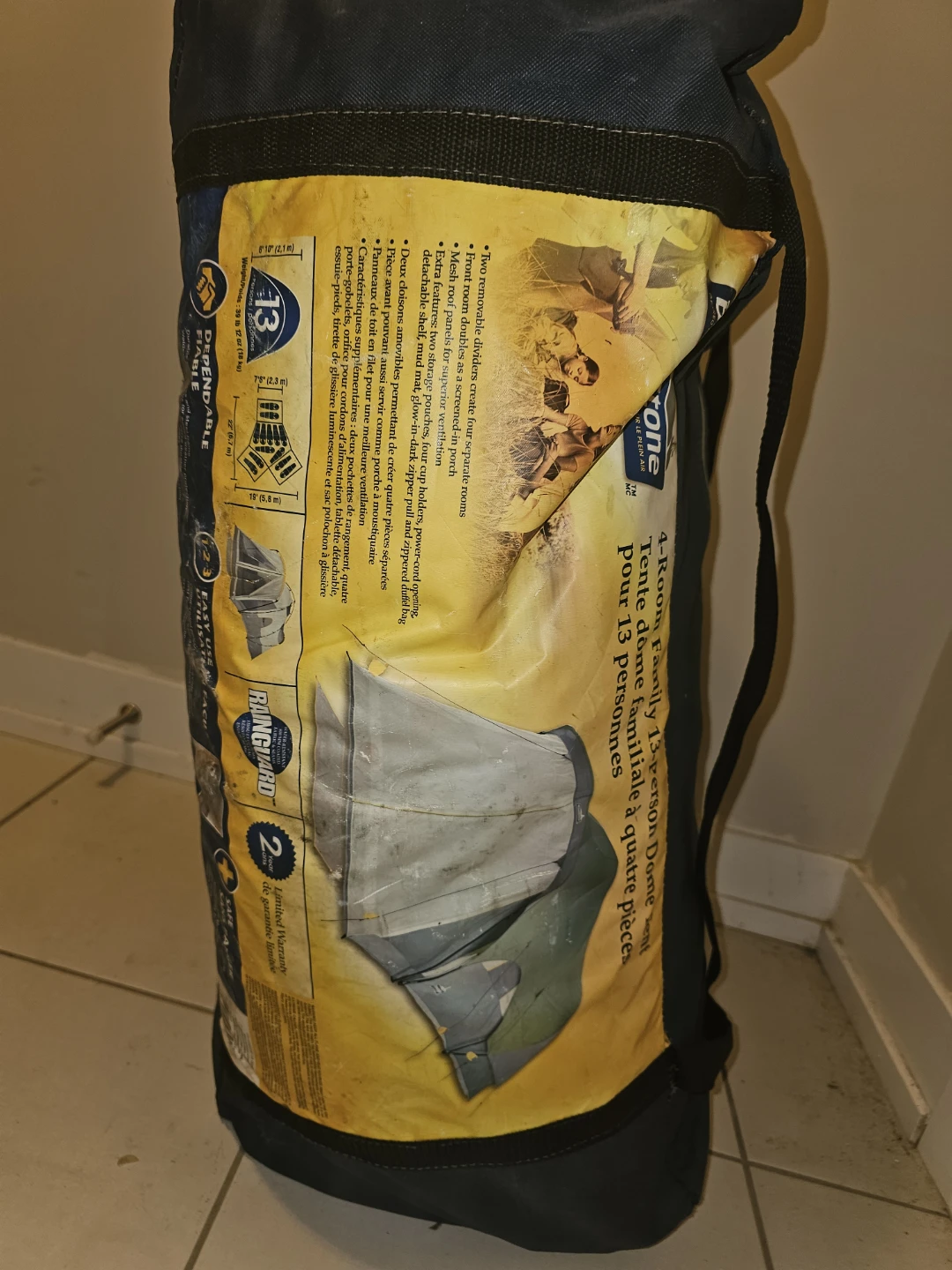 Broadstone 4-Room Family Dome Tent for 13 People