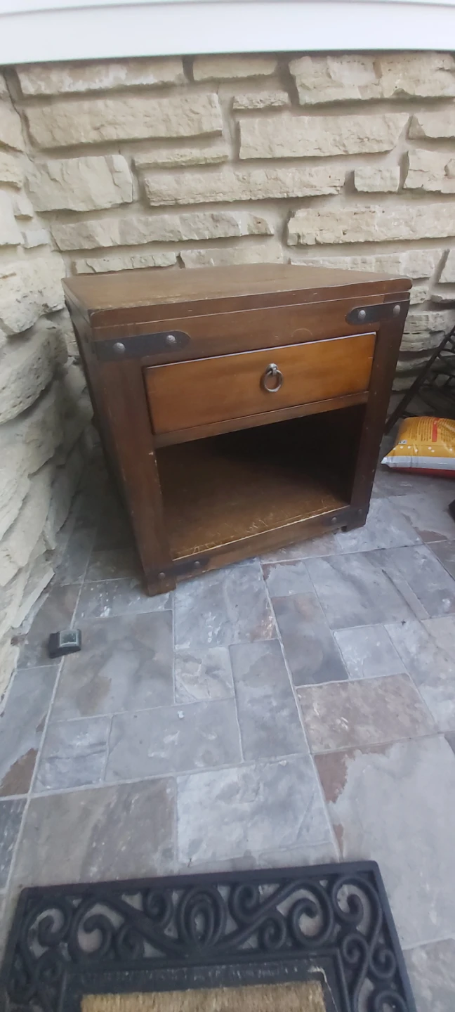 Wooden End Table with Drawer