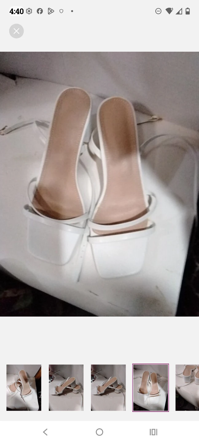 White Block Heel Sandals - photo 2