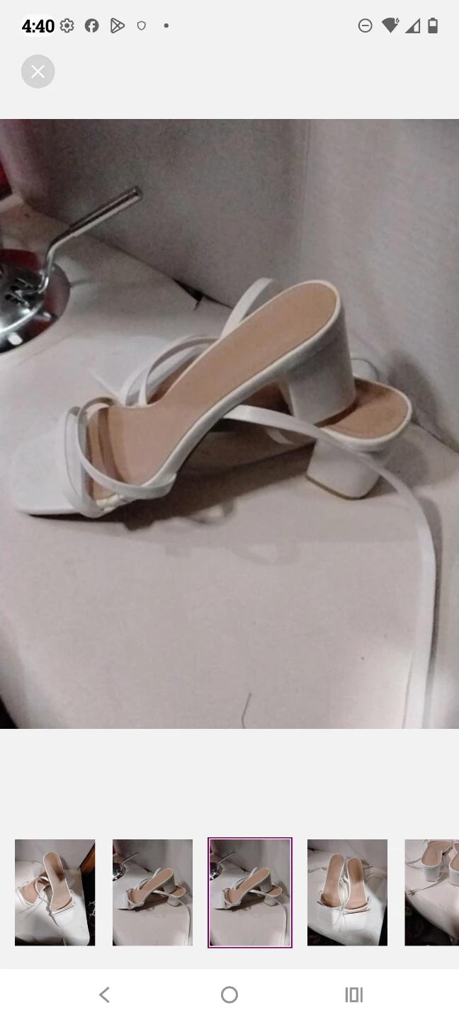 White Block Heel Sandals - photo 3