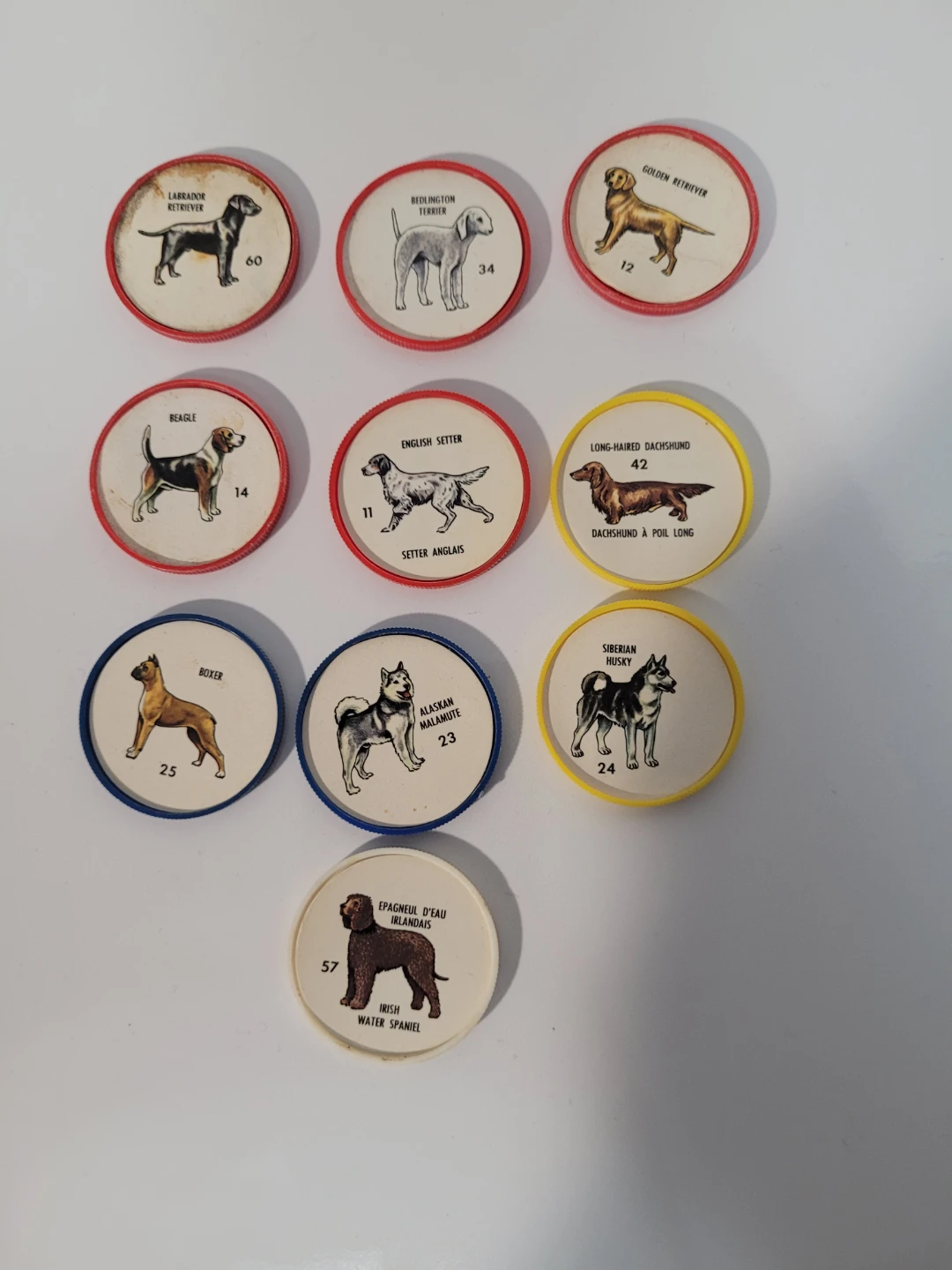 Assorted Dog Breed Collectible Tokens