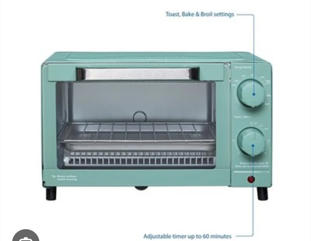 MAINSTAYS 4-Slice Toaster Oven MINT " NEW "