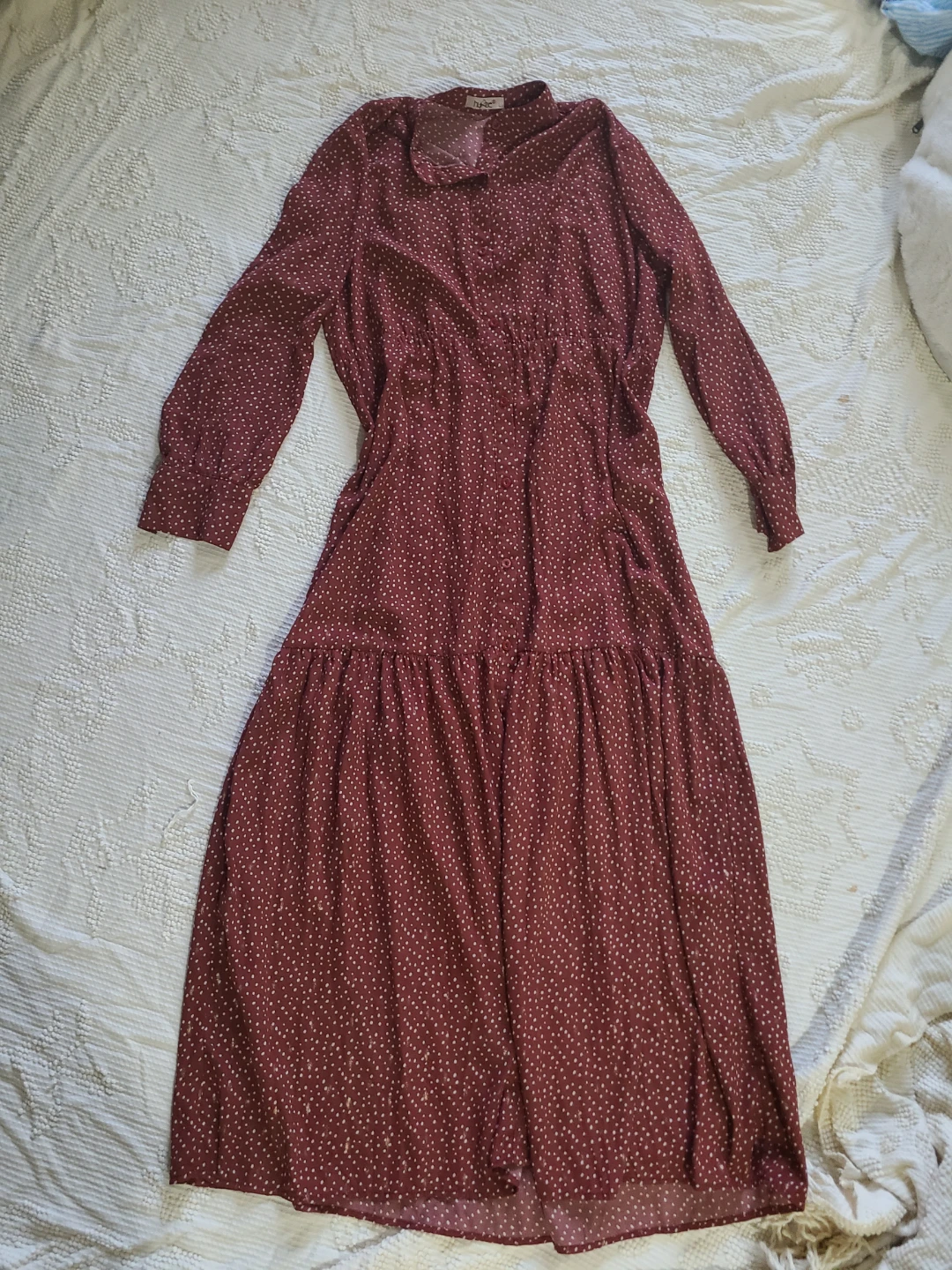 Hui2ele Polka Dot Maxi Dress - Size L