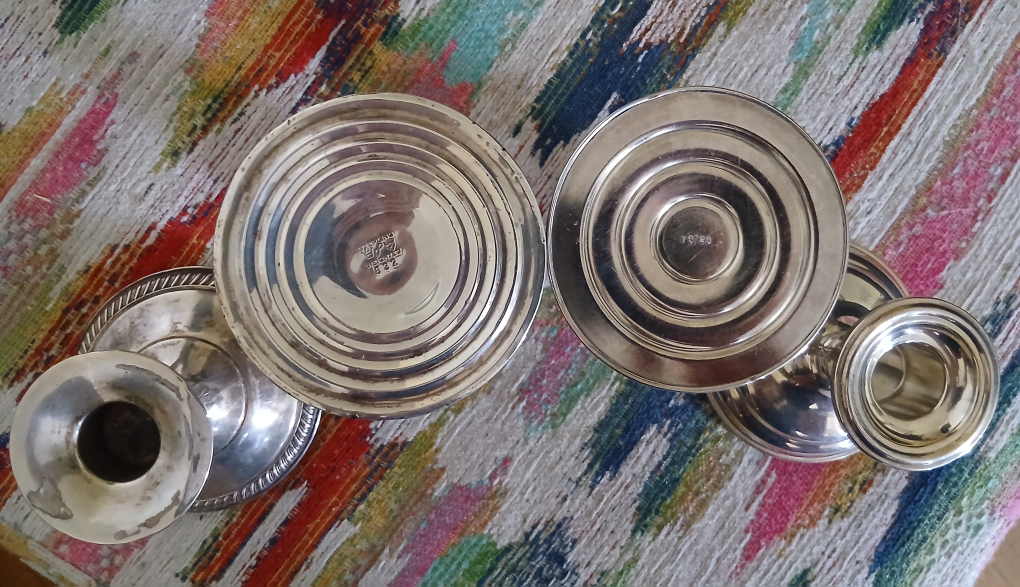 Set of 4 Sterling Silver Candlesticks - photo 2