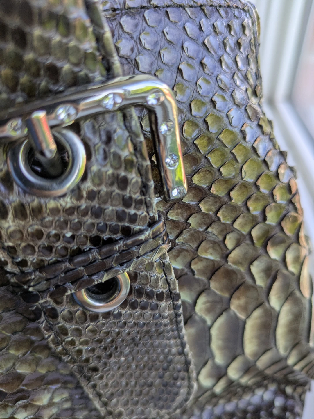 Fanara Italian Leather Snake Print Shoulder Bag - photo 3