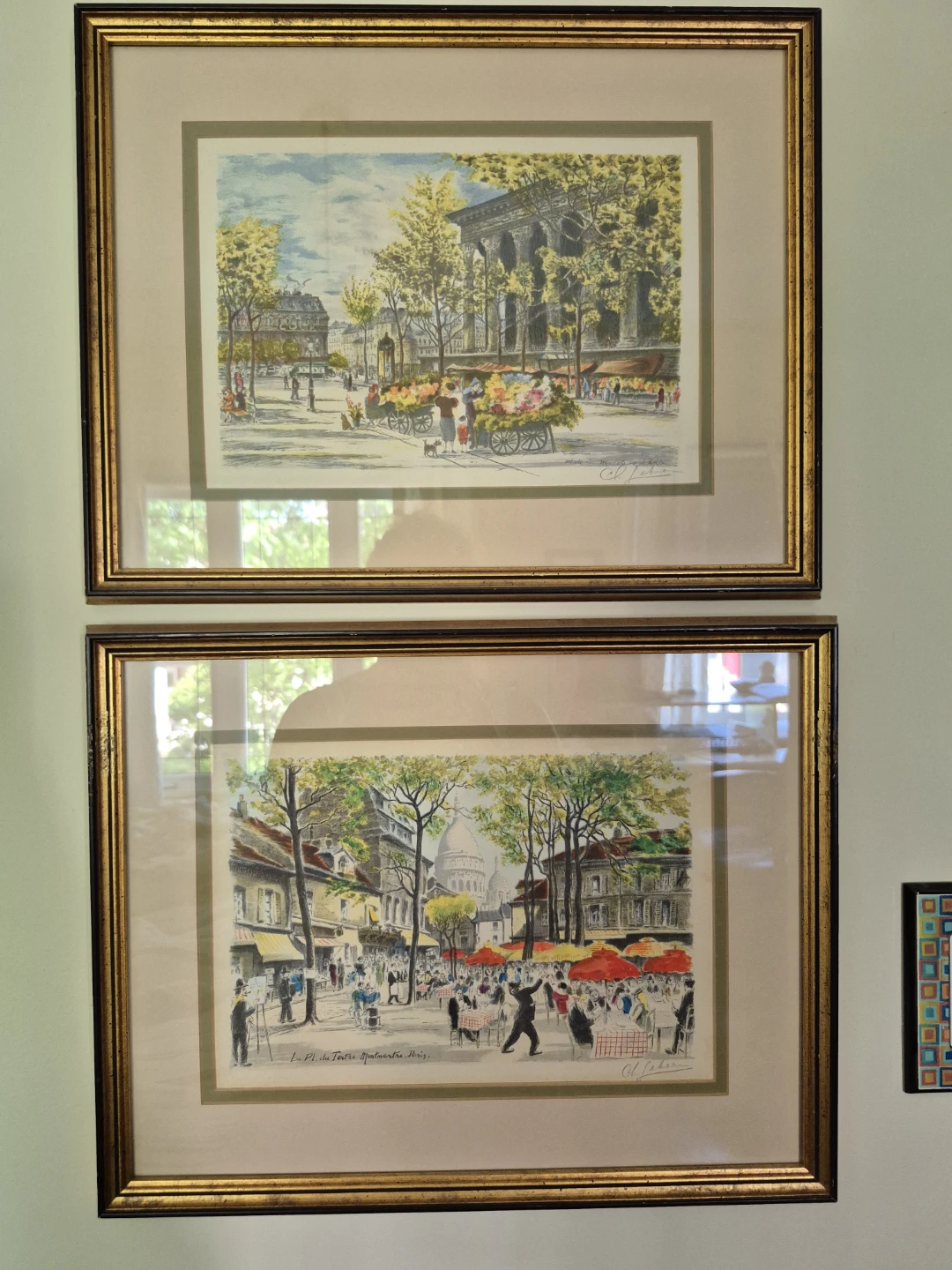 Framed original Print Set  - Parisian Scene