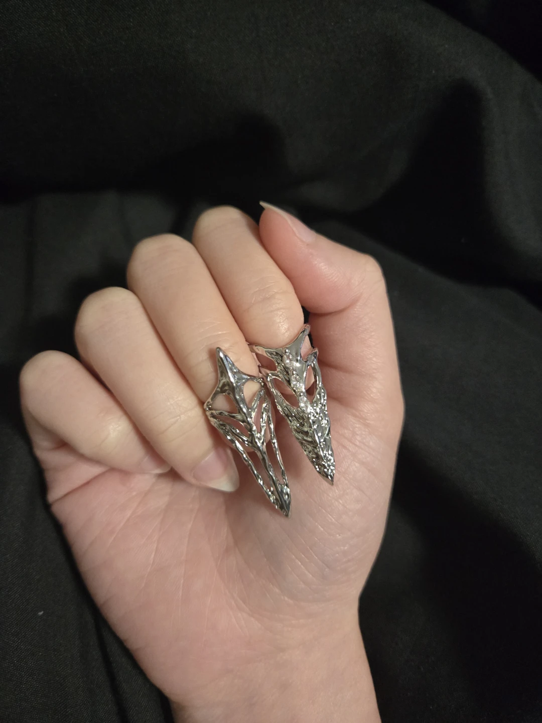Silver Claw Nail Ring Set - photo 2
