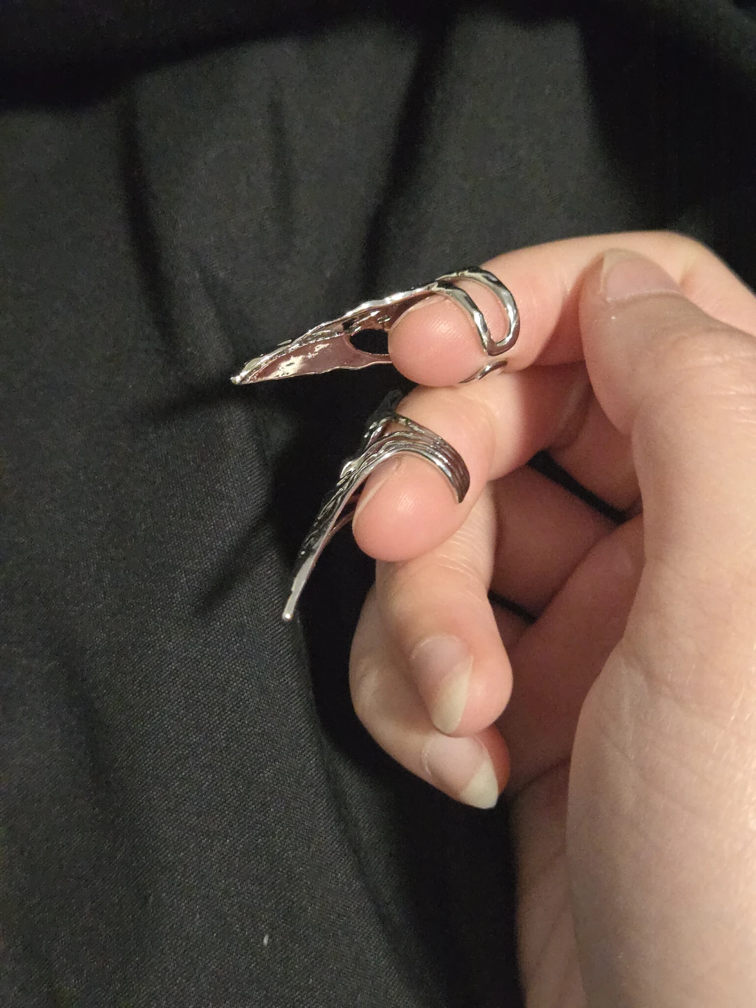 Silver Claw Nail Ring Set - photo 3