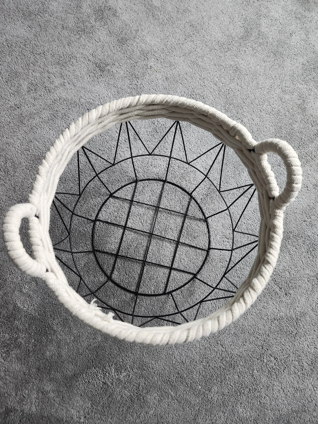 Wire Storage Basket with Rope Handles - photo 2