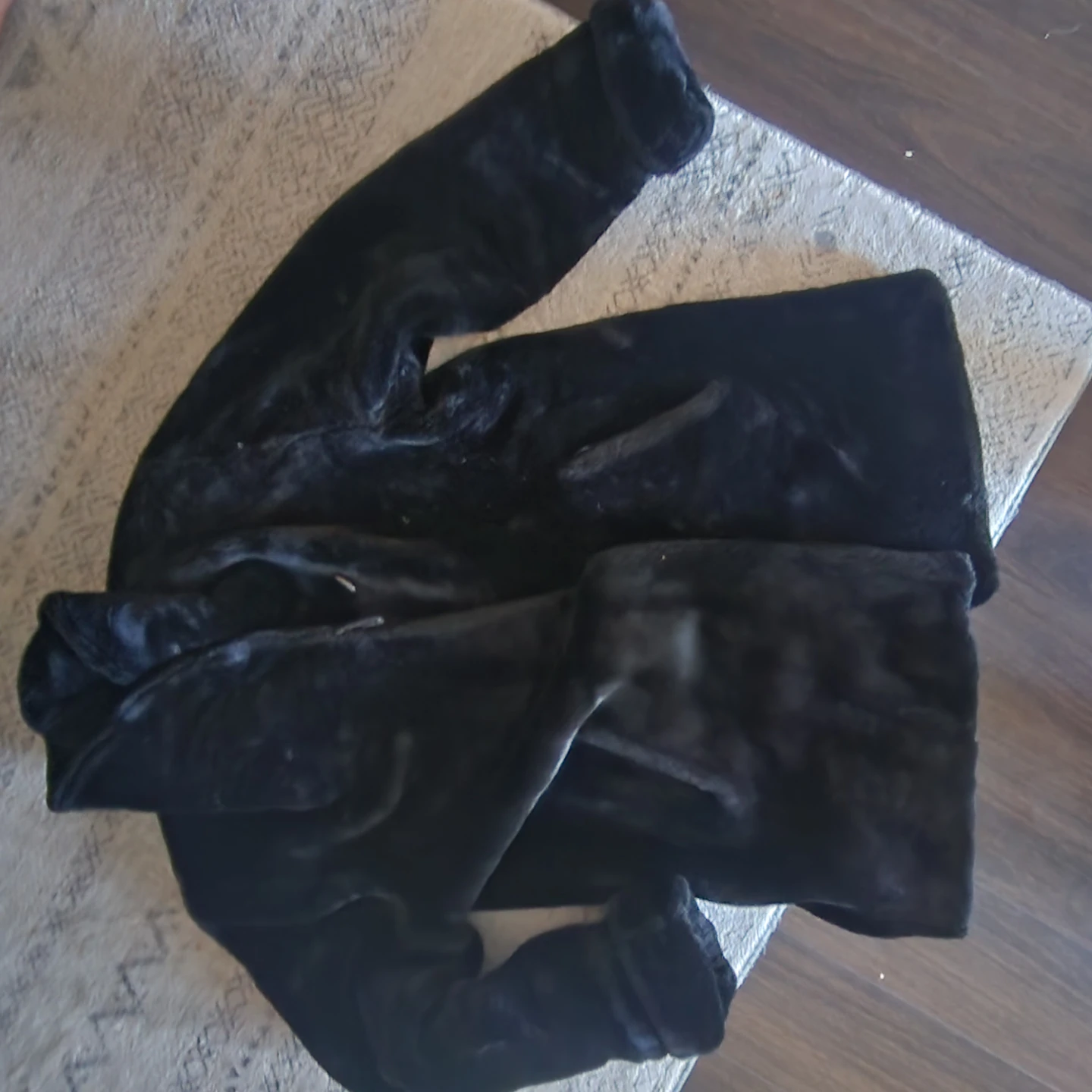 Black Faux Fur Coat for women