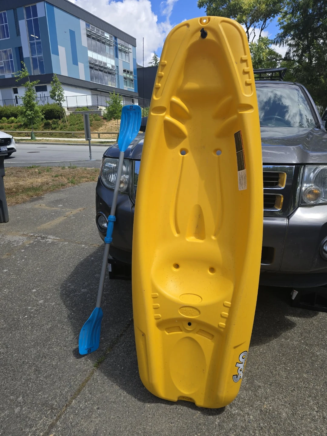 Yellow Kids Kayak with Paddle - photo 2