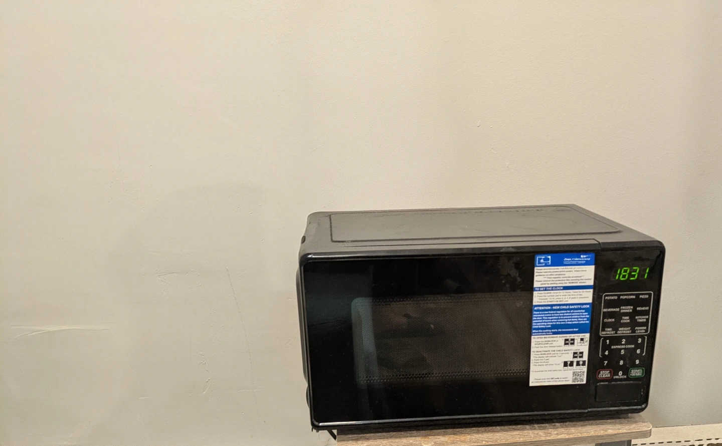 Black Countertop Microwave