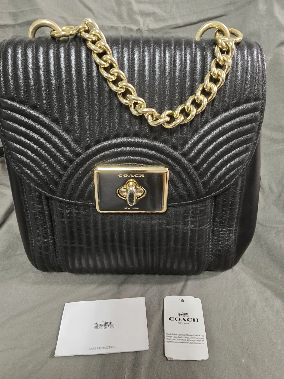 COACH Black Leather Backpack - photo 3
