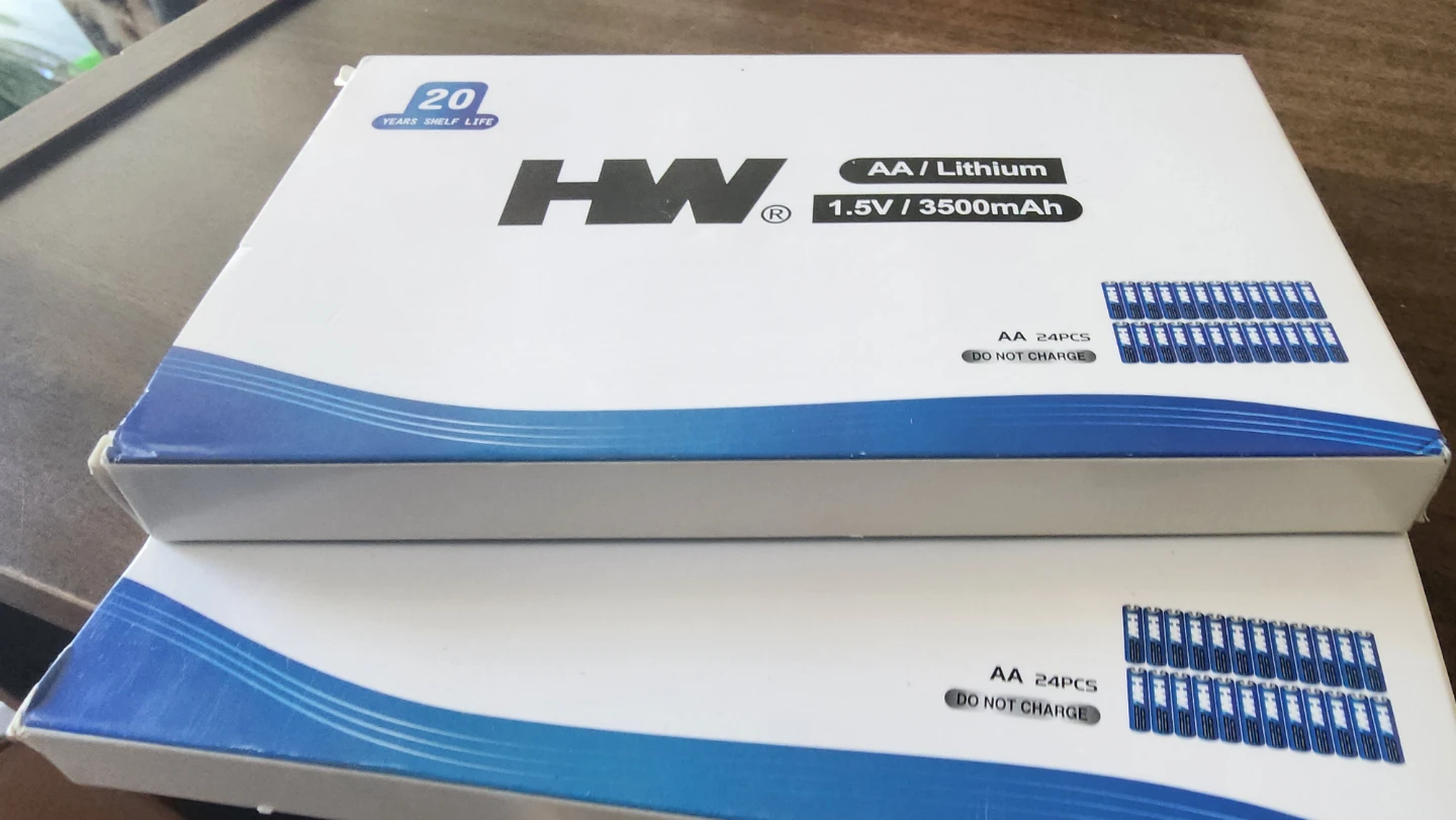 HW AA Lithium Batteries 1.5V 3500mAh (24 Pack X2)