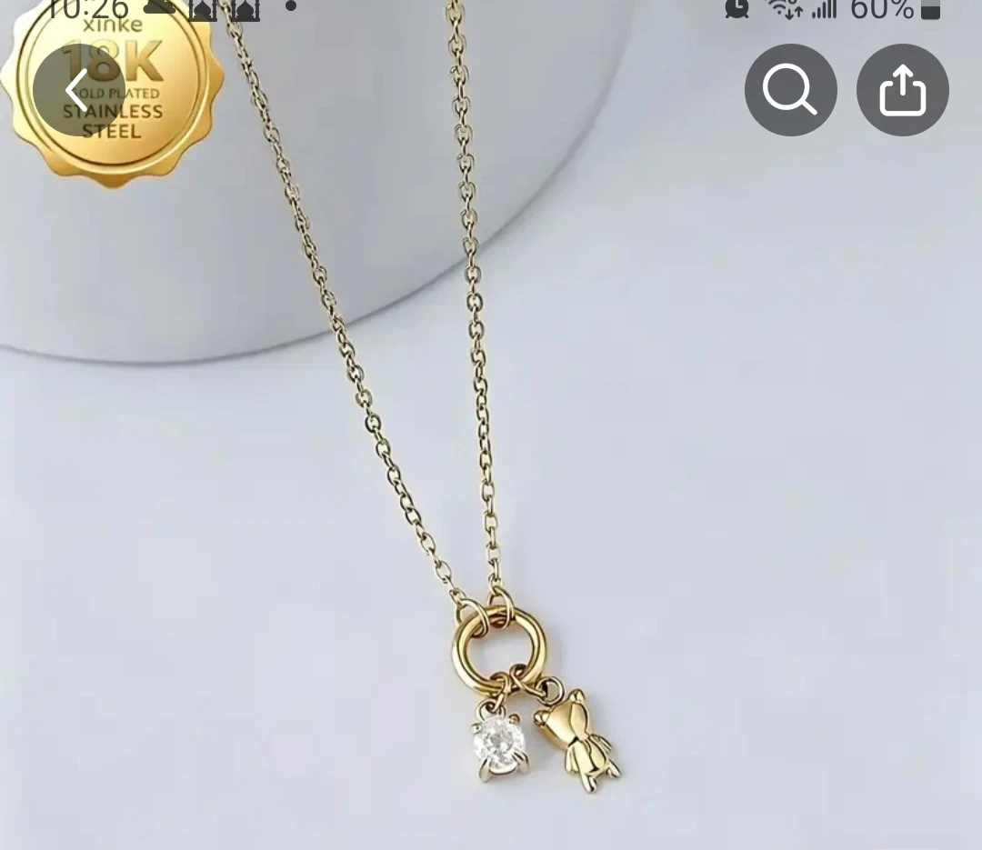 18K Gold Plated Stainless Steel Necklace - photo 3