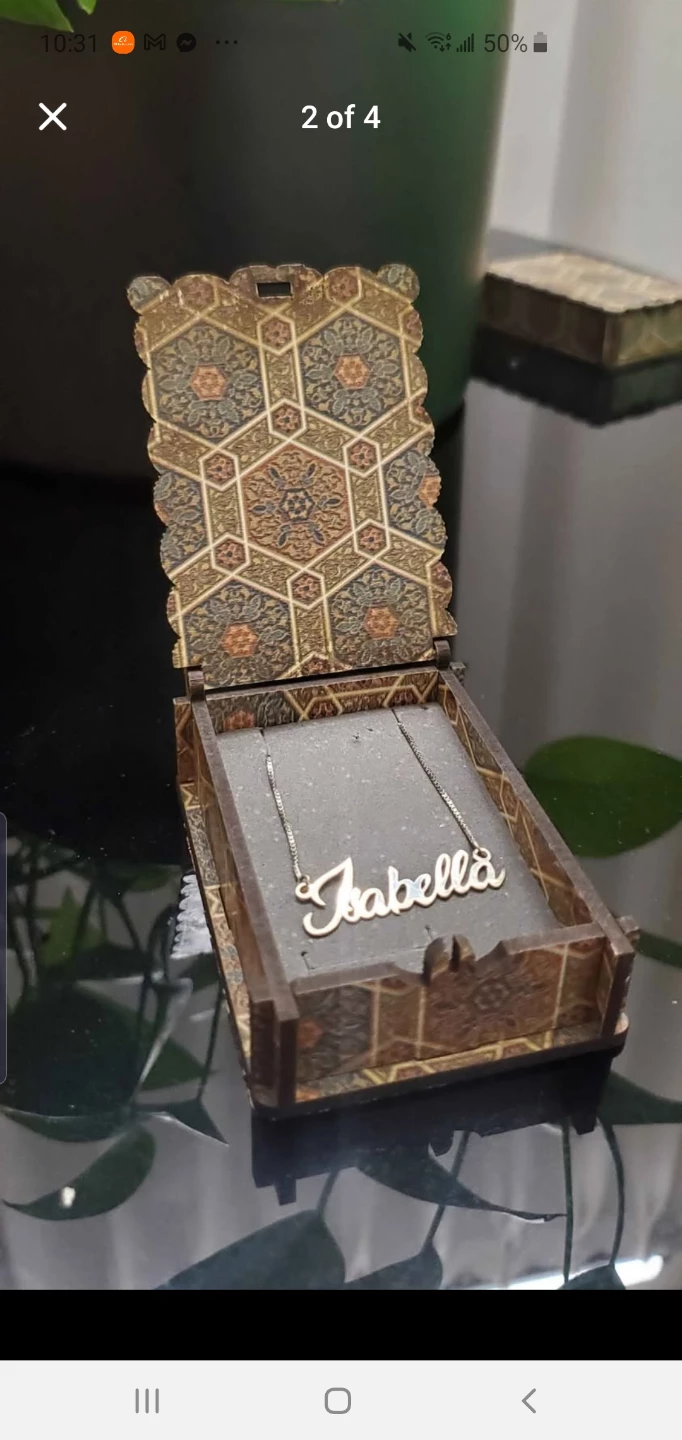 Isabella Name  real silver Necklace with Decorative Box - photo 3