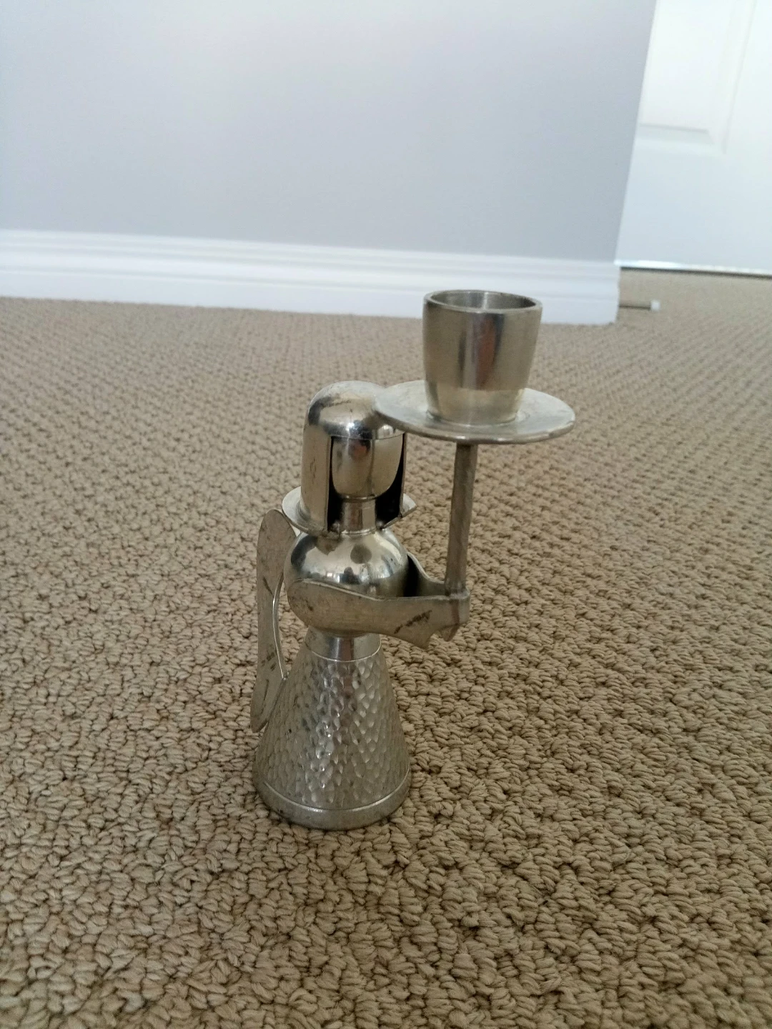 Vintage Banka Tin Angel Candle Holder ⚽ - photo 2