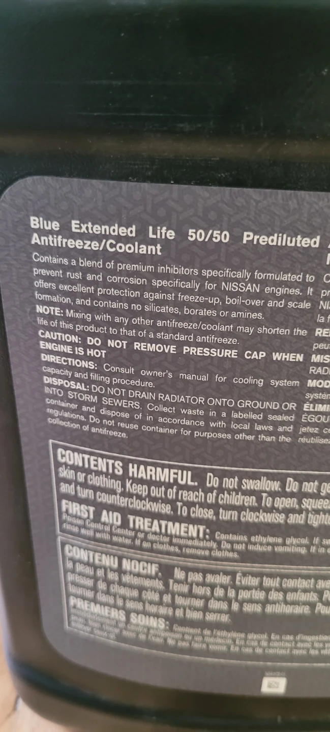 Nissan Blue Extended Life 50/50 Prediluted Antifreeze/Coolant - photo 2