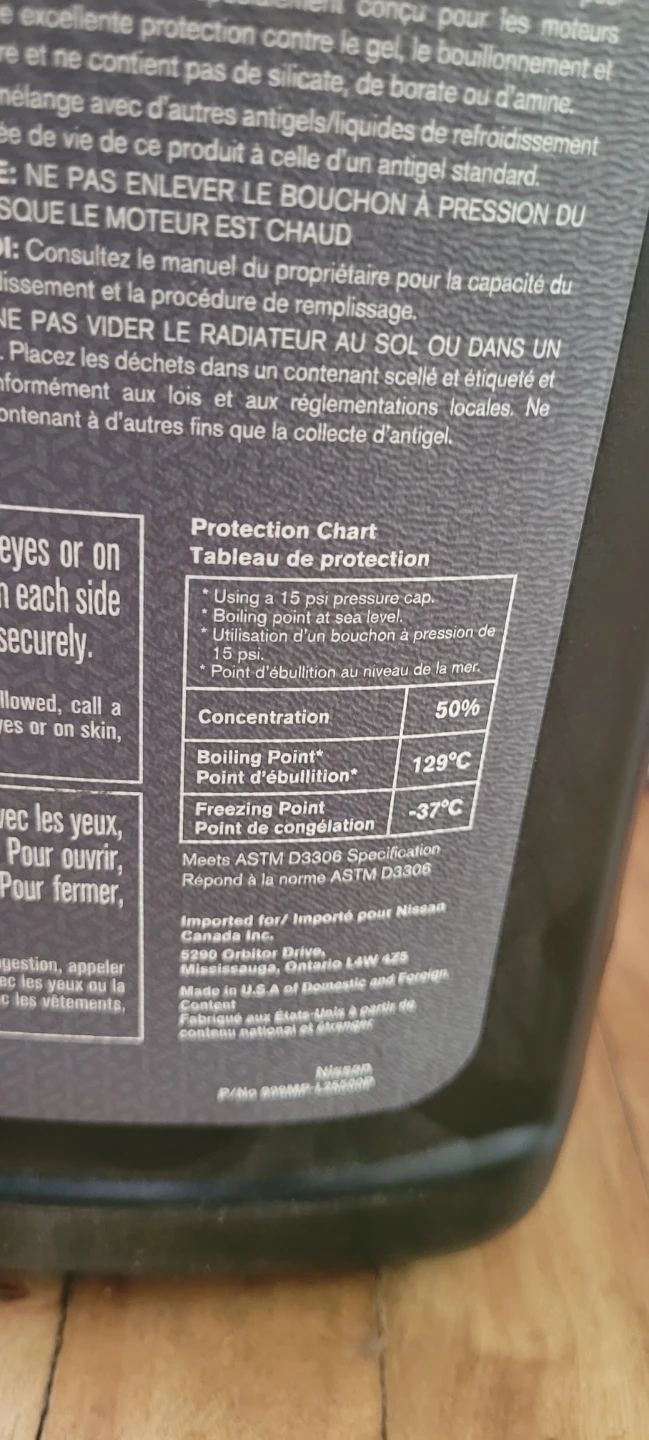 Nissan Blue Extended Life 50/50 Prediluted Antifreeze/Coolant - photo 5