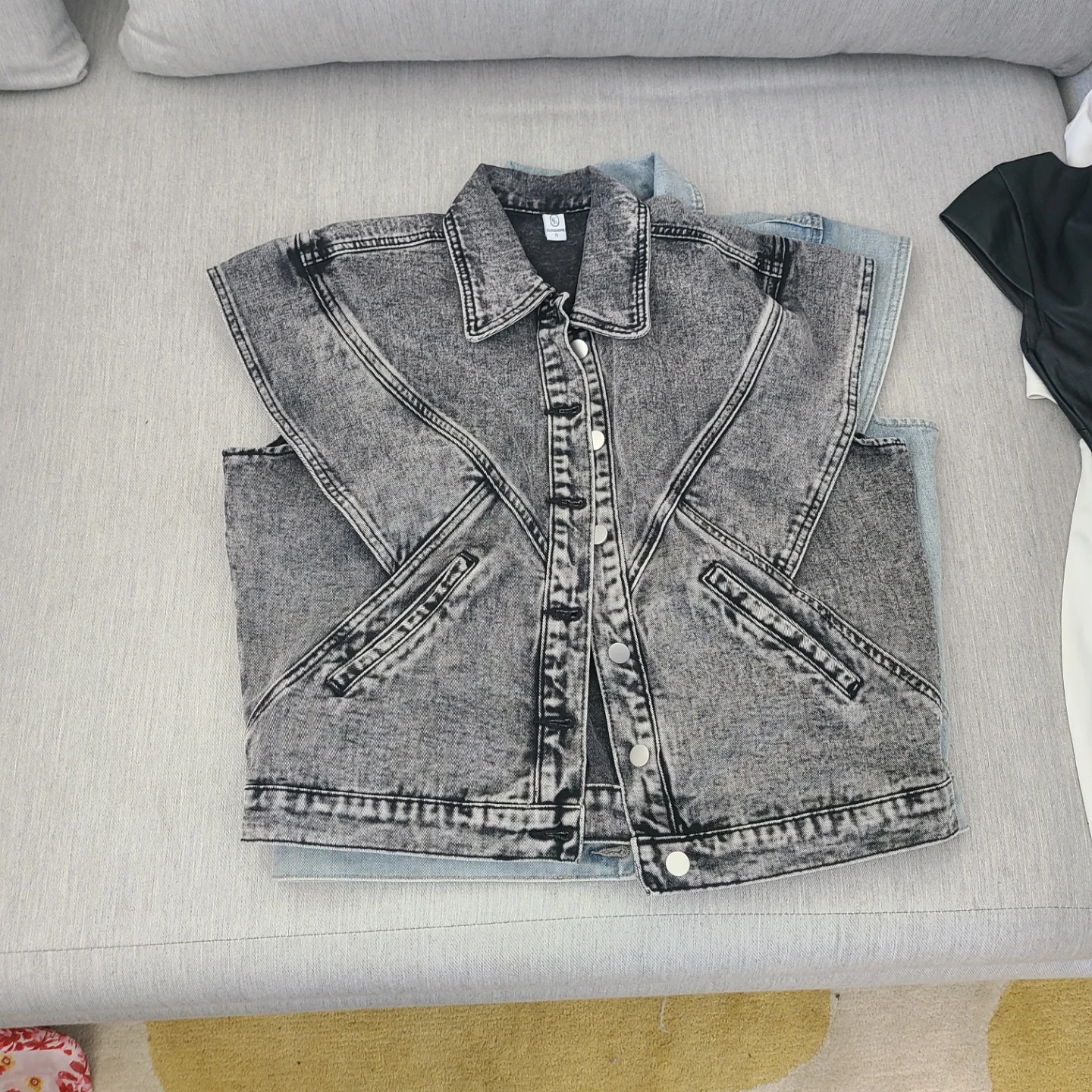 Bundle of Women's Clothing - Tops, Pants, and Denim Vest - photo 4