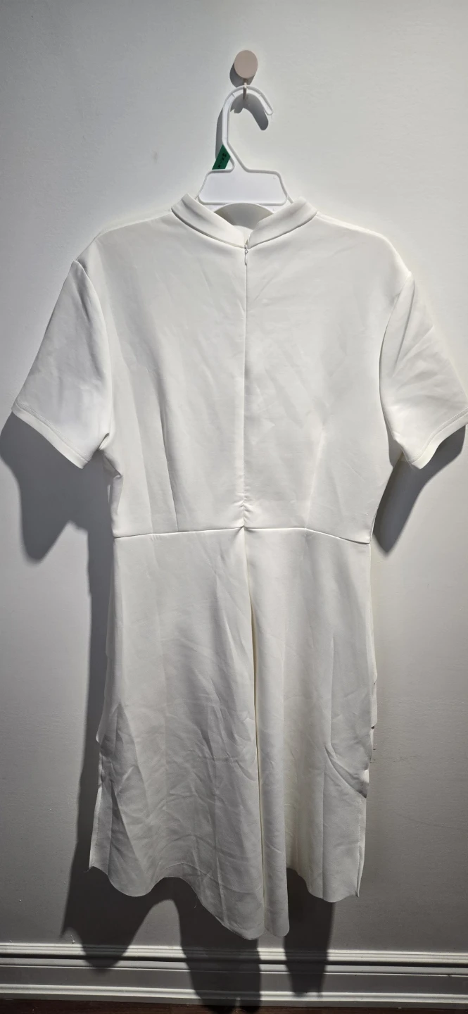White Shein Frill Asymmetrical Top