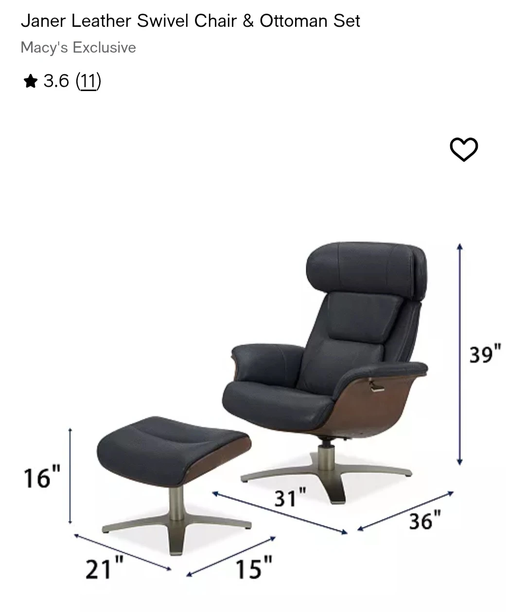 l Chair & Ottoman Set - photo 2