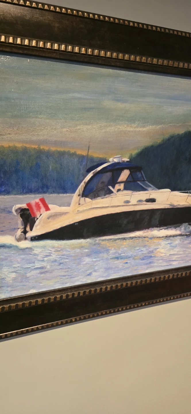 Oil Painting of a Speedboat by Joaquin - photo 3