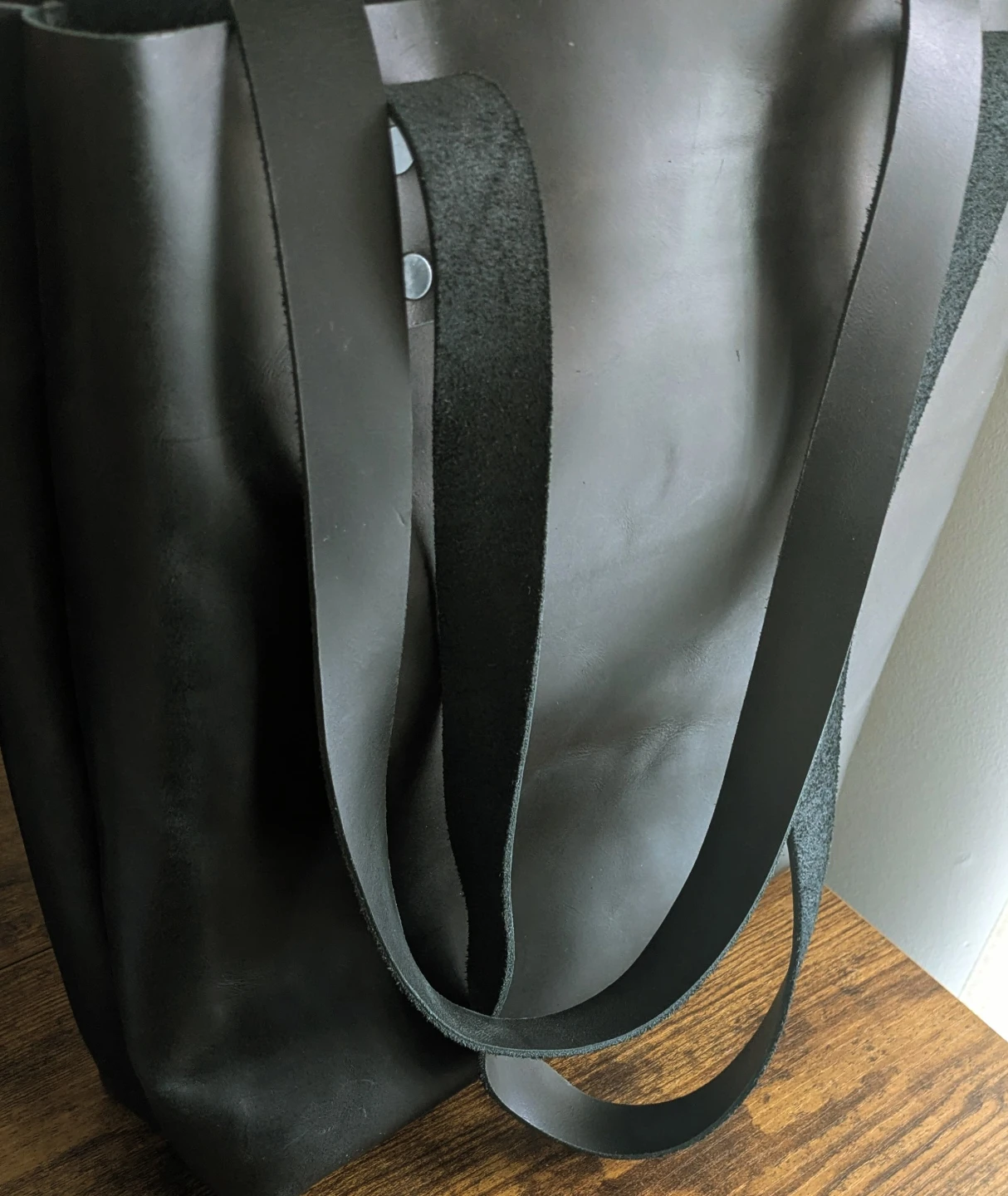 Brand New Handmade Calf Leather Minimalist Tote Bag - photo 2