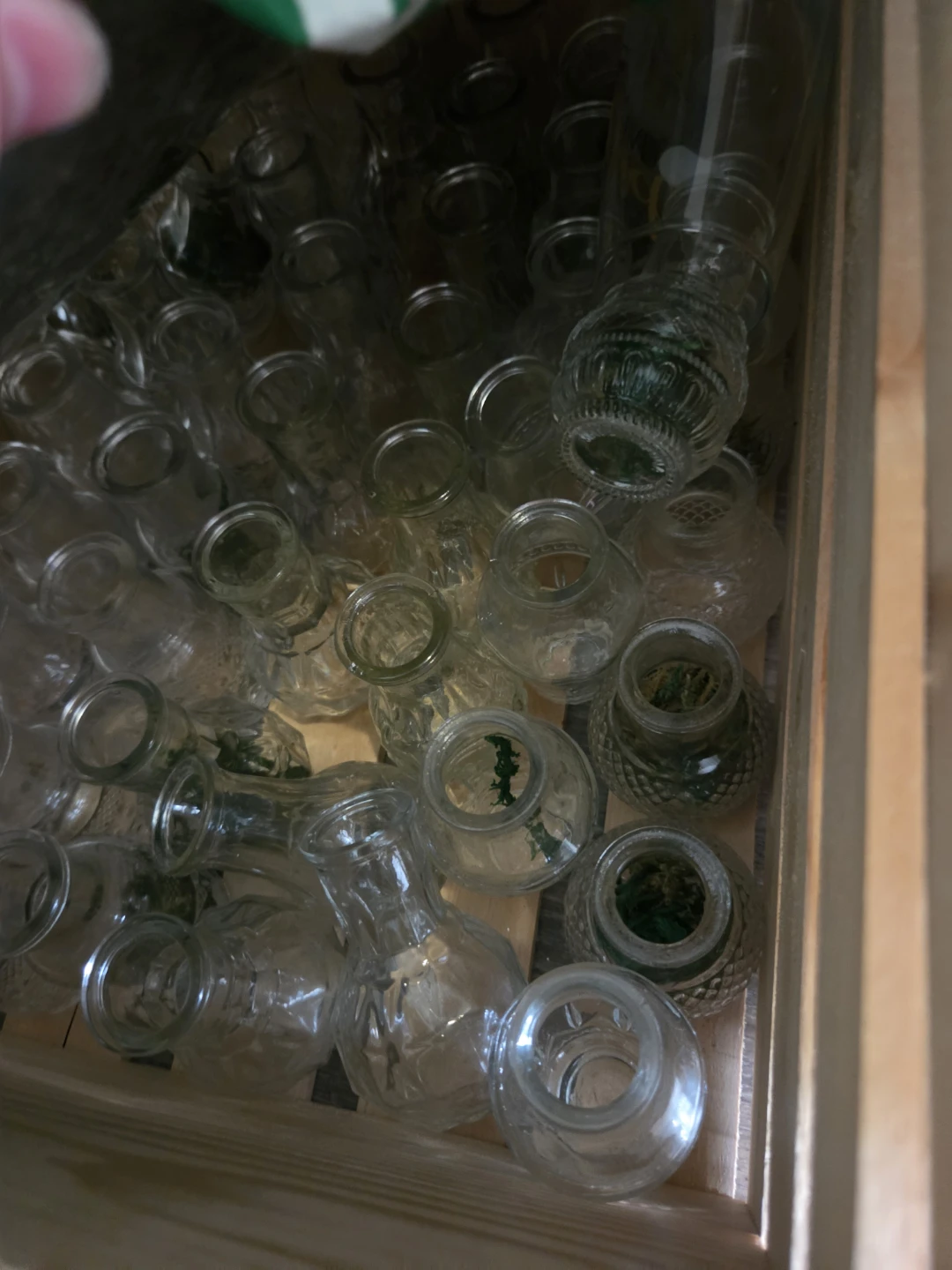 Assorted Clear Glass Mini Vases and Jars