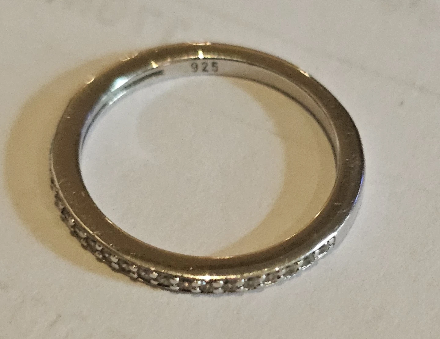 925 Sterling Silver Eternity Band Ring - photo 2
