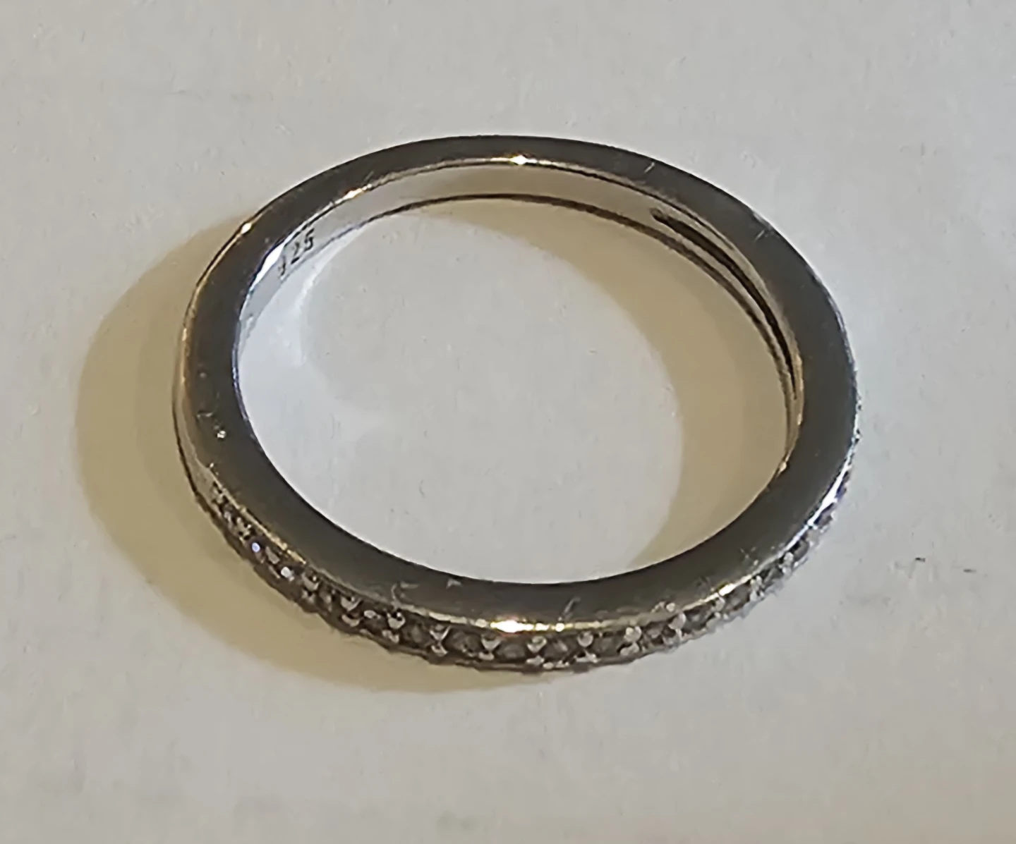 925 Sterling Silver Eternity Band Ring - photo 3